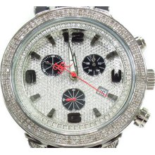 Mens Diamond Joe Rodeo Master Watch JJM89 Round Cut H Color 2.20ct