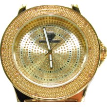 Mens Diamond Super Techno Watch Round Cut H Color M-6066 0.10ct