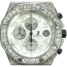 Mens Fully Iced Audemars Piguet Royal Oak Offshore Watch 27.00ct