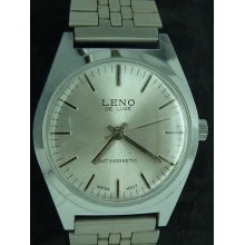 Mens-gents Vintage Leno De Luxe Mechanical Hand Wind Watch