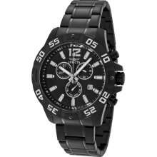 Men's Invicta II Chronograph Black Dial Black IP Stainless Steel
