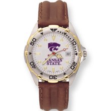 Mens Kansas State All-Star Leather Band Watch Ring