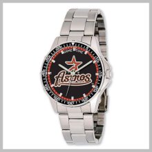 Men's Mlb Stainless Steel Houston Astros Coach Watch