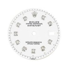 Mens Rolex Datejust Aftermarket Diamond Dial, White, White Gold