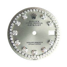 Mens Rolex Datejust Aftermarket Diamond String Dial, Steel Color