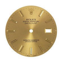 Mens Rolex Datejust Dial, Champagne, Yellow Gold Indicies