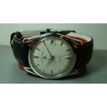 Mens Vintage Favre Leuba Geneve Winding Date Wrist Watch Old Used S617 Antique