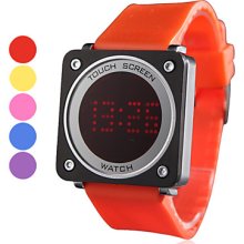 Men's Wrist Touch Screen Silicone Style LED Digital Watch (Assorted Colors)