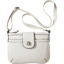 Merona Top Zip Crossbody - Ivory