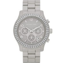 Michael Kors Mk5566 Womens Chronograph Ceramic Crystal Bezel Watch