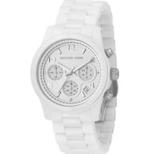 Michael Kors Watch, Womens Chronograph Runway White Ceramic Bracelet 3