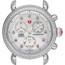 MICHELE 'CSX-36 Diamond' Diamond Dial Watch Case Silver