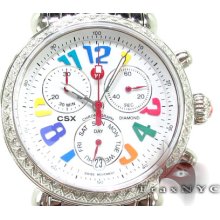 Michele CSX Day Carousel Diamond Watch MWW03M000076 Round Cut 0.60ct