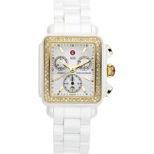 Michele Deco Ceramic Ladies Diamond Watch MWW06F000003