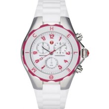 Michele Women's Mww12f000024 Tahitian Pink Jelly Bean Large Chronograph Watch