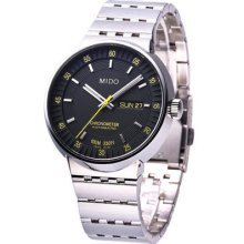 Mido All Dial Mechanical Automatic Cosc Swiss Watch Black Yellow M83404b81