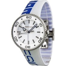 MOMO Design Jet White and Blue Dial Rubber Mens Watch 187-RB-VT-1 ...