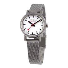 Mondaine EVO Ladies Mesh Bracelet - Stainless - White Dial - 26mm Case A658.30301.11SBV