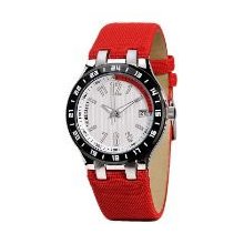 Morellato Gents Watch Analogue Quartz, White and Red Dial, Red Strap