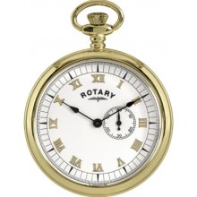 MP00731-01 Rotary Mens Gold Plated Pocket Watch
