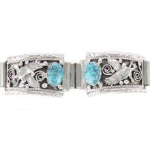 Navajo Crafted Sterling Silver Turquoise Men Watch Tips Mt1070t