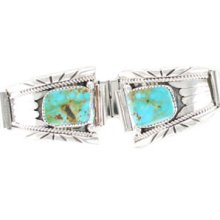 Navajo Crafted Sterling Silver Turquoise Men Watch Tips Mt1067t