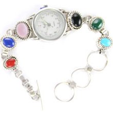 Navajo Crafted Sterling Silver Ladies Link Watch Tips Lw1006x