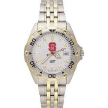 NC State Wolfpack NCSU All Star Mens Stainless Steel Bracelet Watch