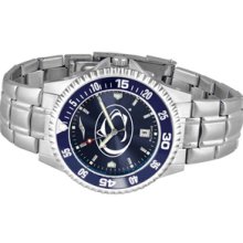 NCAA Penn State University Mens Stainless Watch COMPM-AC-PSN - DEALER