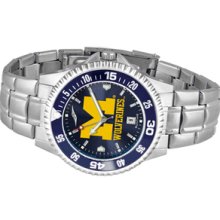 NCAA University of Michigan Mens Stainless Watch COMPM-AC-MIW - DEALER