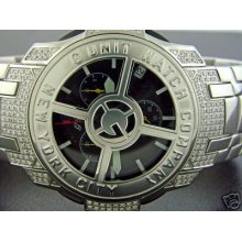 New! 50 CENT G-Unit GS8 -44mm 1.45CT SS Diamond Watch