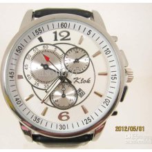 New Arrival Mens Antique Watch White Dial Stainless Leather Quartz M