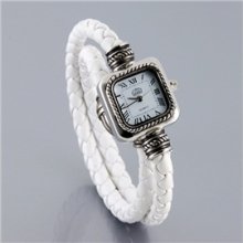 New Fashion Stainless Steel Dial Women's Bracelet Wrist Watch - White - Stainless Steel