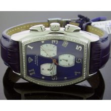 New Men's Aqua Master 1.00CT Blue Face Diamond Watch
