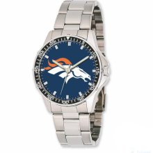 NFL Football Watches - Denver Broncos Men's Stainless Steel Watch