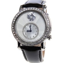 NIB Juicy Couture 'Queen Couture' Crystal BLING Black Patent Leather Watch *RARE