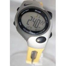 Nike Men's Triax Yellow Wg48-4000 Digital 35 Lap Chronograph Alarm Watch