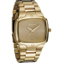 Nixon Mens The Player Stainless Watch - Gold Bracelet - Gold Dial - A140 509
