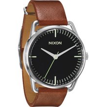 Nixon The Mellor Watch in Matte Black & Saddle