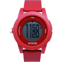 Nixon Watches Men's Genie Grey Digital Dial Brown Polyurethane Brown P