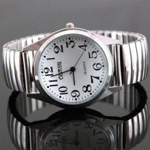 Nostalgic Wrist Watch Retractable Stainless Band Analog For Man's And Women's