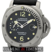 Officine Panerai Luminor Submersible 44mm Titanium Black Dial Pam 25 E Series