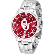 Oklahoma Sooners Competitor Crimson AnoChrome Steel Watch with Colored Bezel