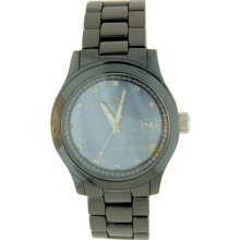 Oniss ON8102-L Black Women's Swiss Sapphire Ceramic Diamond Watch