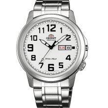 Orient Automatic Mens Stainless Steel White Dial Sports Watch Fem7k009w Em7k009w