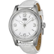Oris Big Crown Diamonds Automatic Mother of Pearl Dial Ladies Watch 733-7649-4966LS