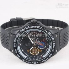 Packed Lot 4pcs Day And Night Shift Black Dial Pu Automatic Mechanic