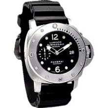 Panerai Luminor 1950 Submersible Mens Watch Black Arabic Dial PAM00243