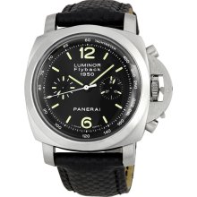 Panerai Luminor Mens Stainless Steel Watch Black Arabic Dial PAM00212