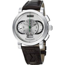 Paul Picot Mens Technograph Silver Dial Strap Automatic Watch P0334q.sg.7401